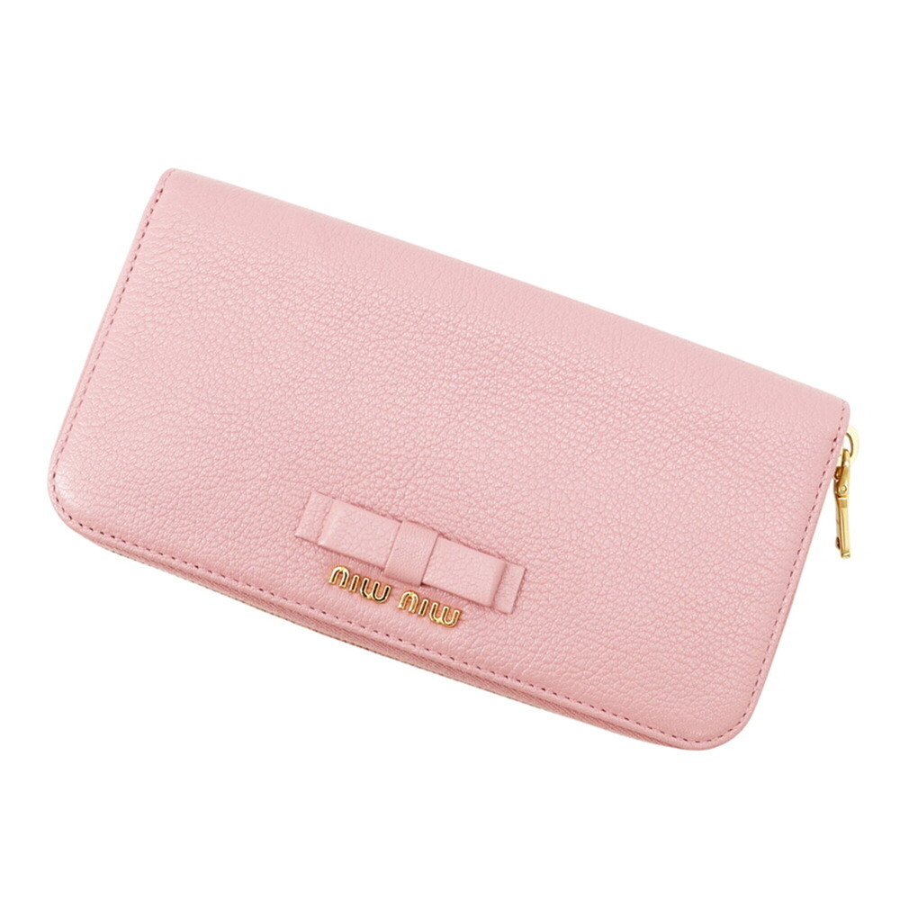 Miu Miu Miu long wallet, ribbon design, leather. WALLET